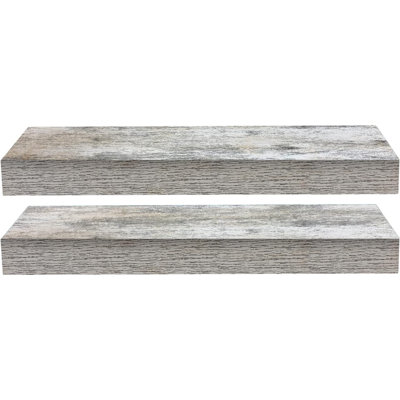 Swanfield Sorbus 16" Long Floating Shelves with Invisible Mounting Set of 2