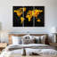 Ensemble de 3 mappemonde dorées sur toile-192246195