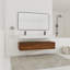 Meuble-lavabo double 60 po avec comptoir en résine 60 po