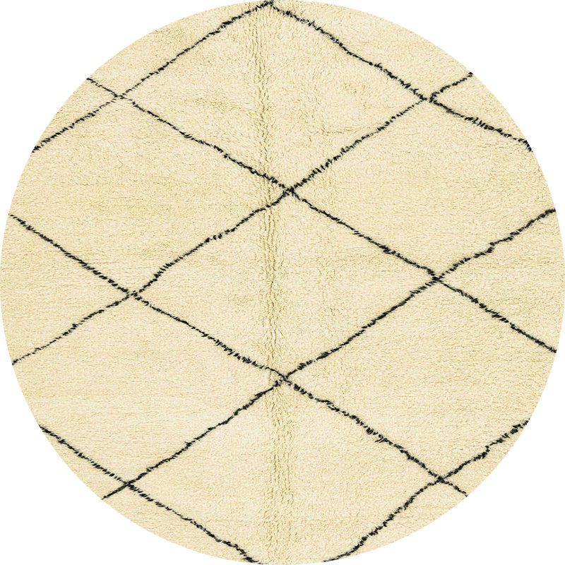 Abstract Indoor Rug, Round 7'