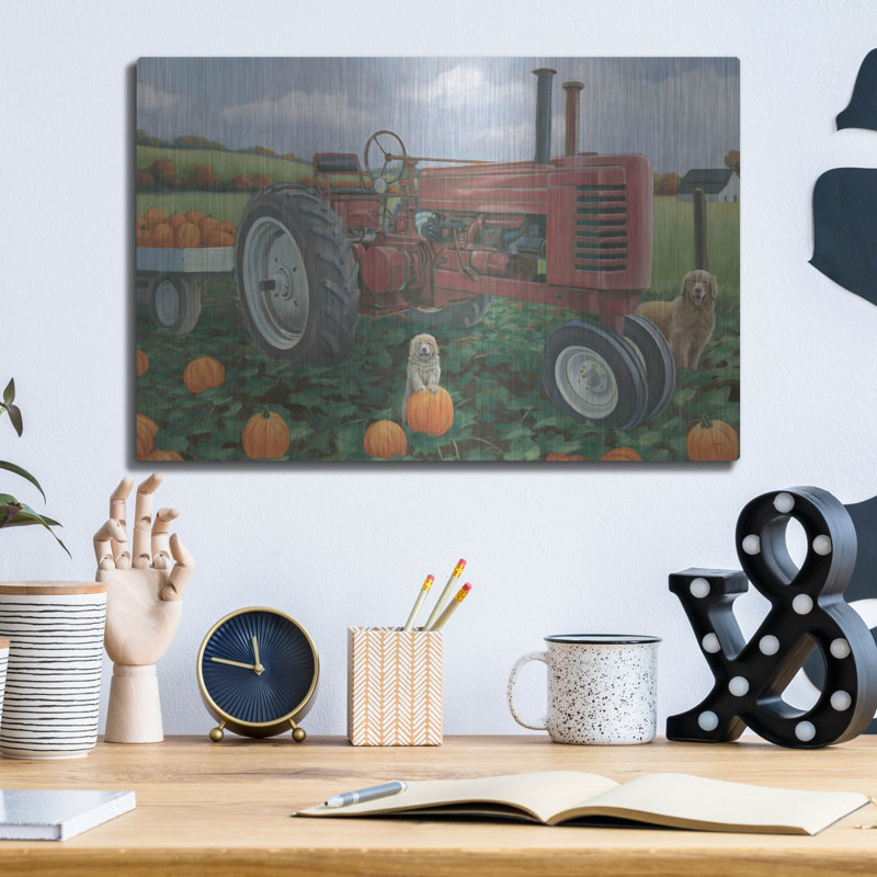Art mural en métal luxueux «Fall Bounty 2» par James Wiens, 16 po x 12 po, H 12 po x l 16 po