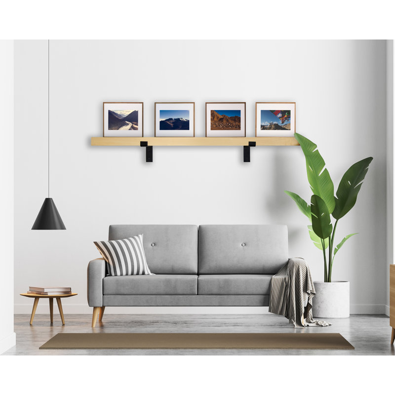 Rayne 2x3 Picture Ledge, Natural, 51x3x2