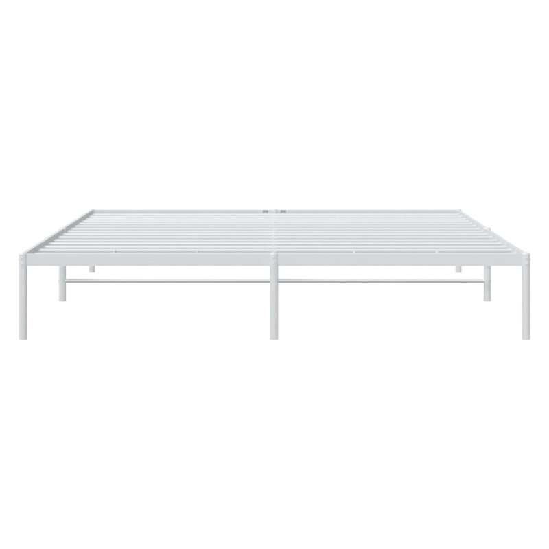 Marlton Metal Bed Frame, Heavy-Duty, No Mattress, California King, White