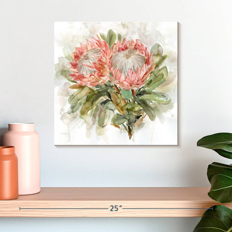 Pale Protea I, 16" H x 16" W