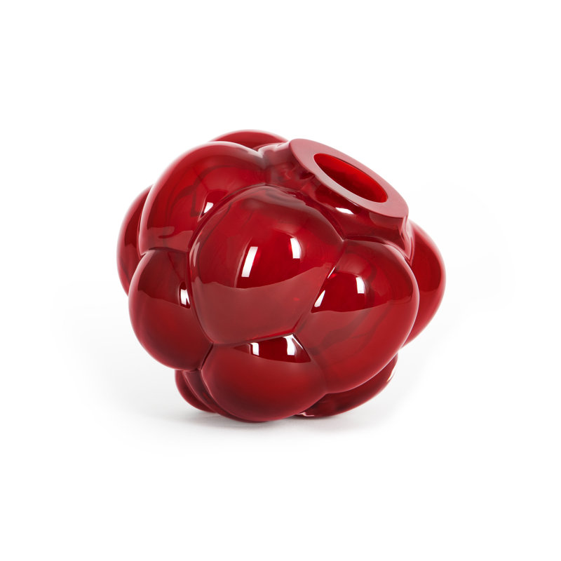 Berry Tales Glass Table Vase, Ruby
