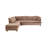 Living Room Sectional Waffle Suede Truffle Sectional Sofa W Pillows Couch Tufted Cushion Contemporary (No Ottoman)