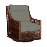 Outdoor Peninsula Gliding Wicker/Rattan Chair with Cushions