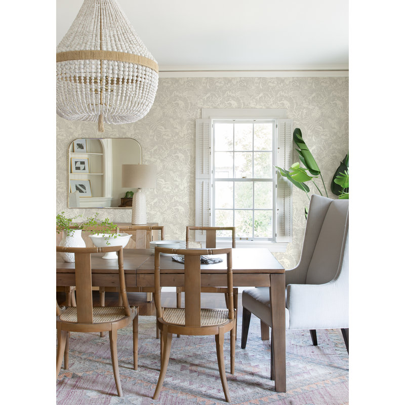 Cheri 33' L x 20.5" W Wallpaper Roll, Grey