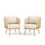2 chaises de patio tout temps en PE, coussins de 10 cm, séchage rapide, installation facile, design, housses lavables à la machine