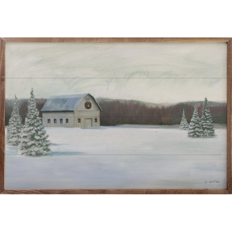 Holiday Winter Barn par James Wiens, H 16 po x l 24 po