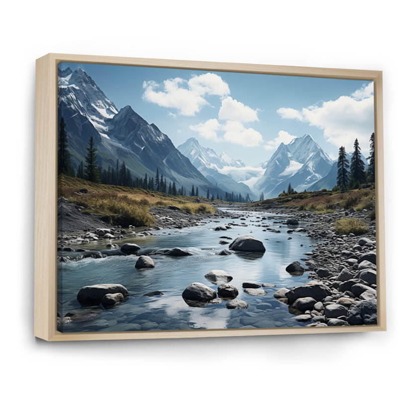 Bensyn Canada Rocky Mountain Majesty II sur toile, H 12 po x l 20 po x P 1 po, Cadre naturel flottant