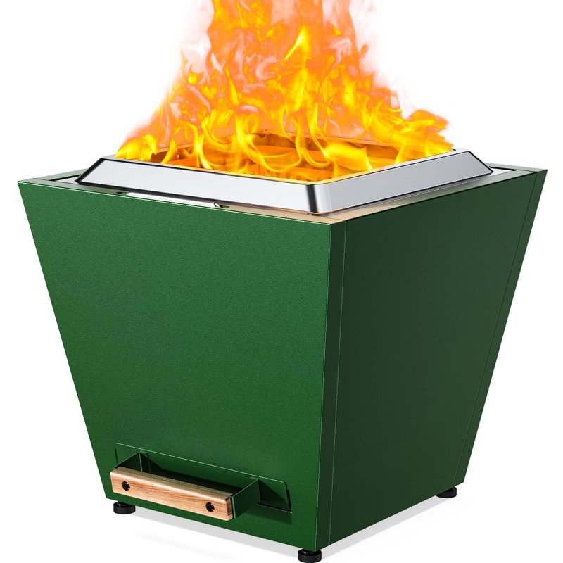 Foyer de camping sans fumée de 20 pouces. Acier inoxydable avec cendrier pour une expérience extérieure propre et agréable Facile à retirer