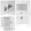 Armoire de salle de bain 70,9 po moderne avec tablette ouverte, unité de rangement en panneau de fibres à densité moyenne avec tablettes réglables et tiroir (blanc)