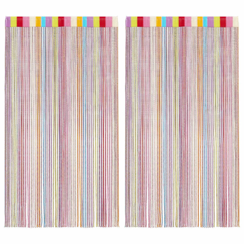 Back Bay Sheer Curtain Pair, 355.6cm Width x 635cm Drop, Multicolour