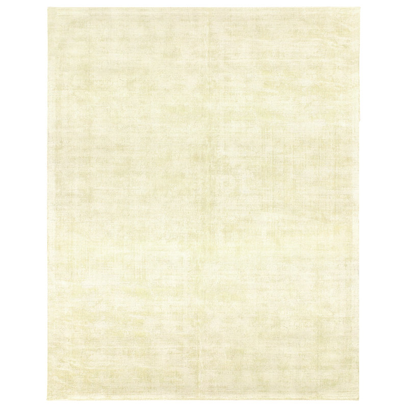 Tapis ivoire tissé à la main, Rectangle 6 pi x 9 pi