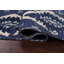 Tapis unique bleu marine noué à la main 5 pi x 8 pi New Age
