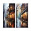 1950's Street In Paris Impression - Stores & Boutiques, ensemble de 2 toiles d'art mural-1365121963-1365121960