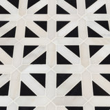 Trellis Dune Geometric 12 in. x 12 in. Polished Marble Mosaic Floor and Wall Tile