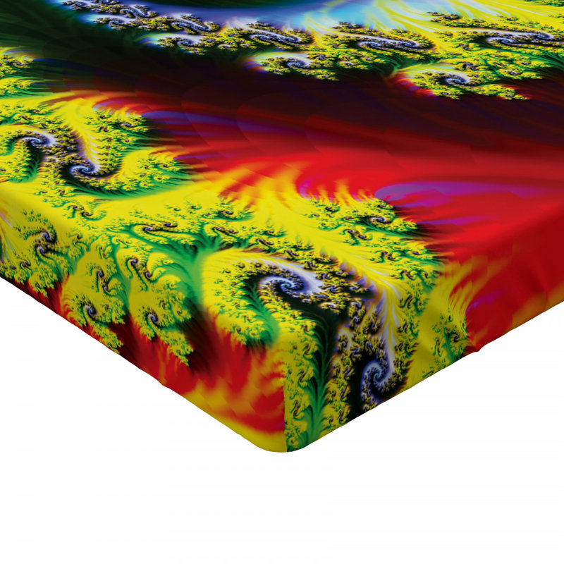Microfiber Abstract Fitted Sheet, Full Fitted Sheet