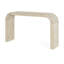 Console de 52 po en bois avec bord incurvé, texture naturelle, parfaite pour les vestibules et les salons