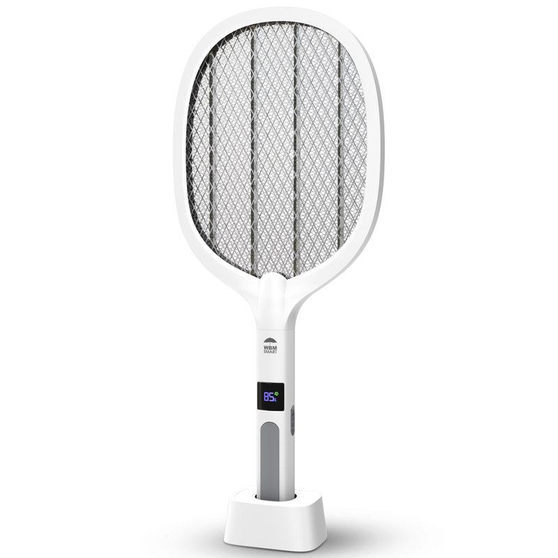 WBM SMART 2 in 1 Electric Bug Zapper, Mosquitoes Trap Lamp & Racket, USB Rechargeable Electric Fly Swatter