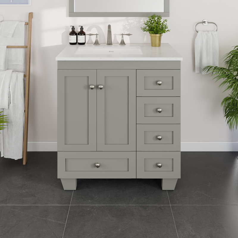 Ensemble de meuble-lavabo simple 30 po Yena, Bleu très foncé