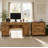  2-piece modern farmhouse office set - Rustic Oak