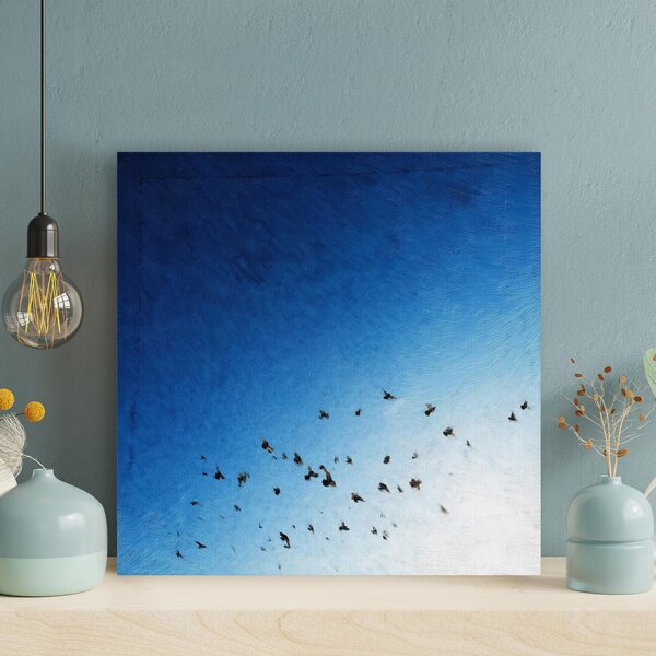 Latitude Run® Flock Of Bird Flying In Sky On Canvas Painting | Wayfair