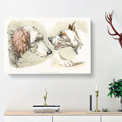 Illustration Of Two Dogs by Henry Thomas Alken - Wrapped Canvas