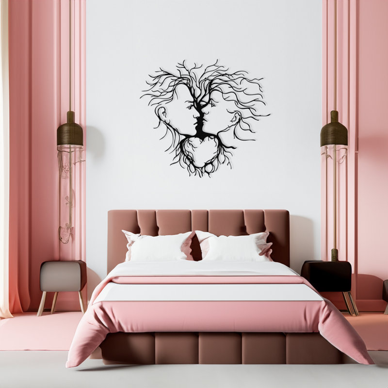 Decorative Metal Wall Accessory, Black, 27.6 x 25.2 inches | 100% Metal Construction, Thickness: 0.05 inches | Stylish Home Decor for Living Room, Bedroom, or Office | Durable & Eye-Catching Design