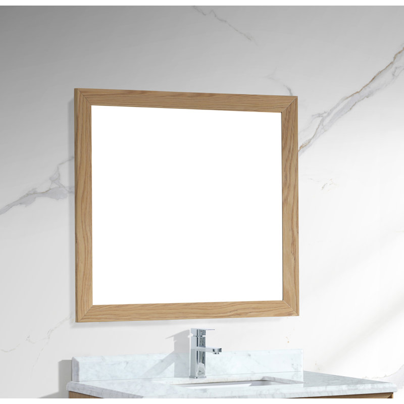 Miroir de salle de bain biseauté 36 po Markes, Marron