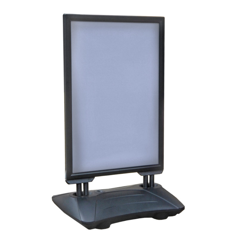 Black Aluminum Weighted Outdoor Sidewalk Sign Holder 24" x 36"