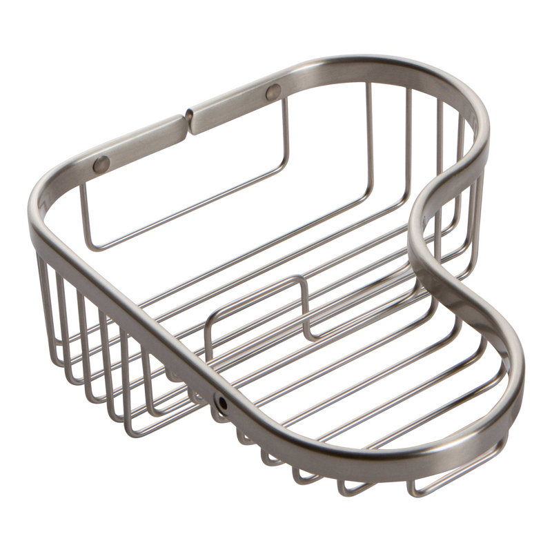 Splashables 9-3/4" Combination Corner Shower Basket, Satin Nickel