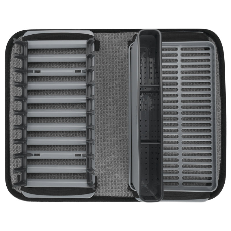 Dish Drying Rack, Kitchen Compact Modern PP Dish Drainers Dish Rack with Utensil Holder and Polyester Drying Mat Set for Kitchen Countertop