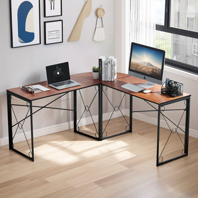 L Shaped Corner Computer Desk Industrial Writing Study Table For Home Office by 17 Stories