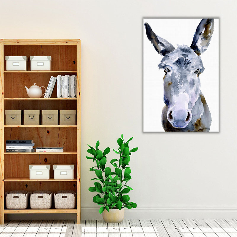 Sweet Donkey II - Canvas Print Wall Art, H 30 po x l 20 po