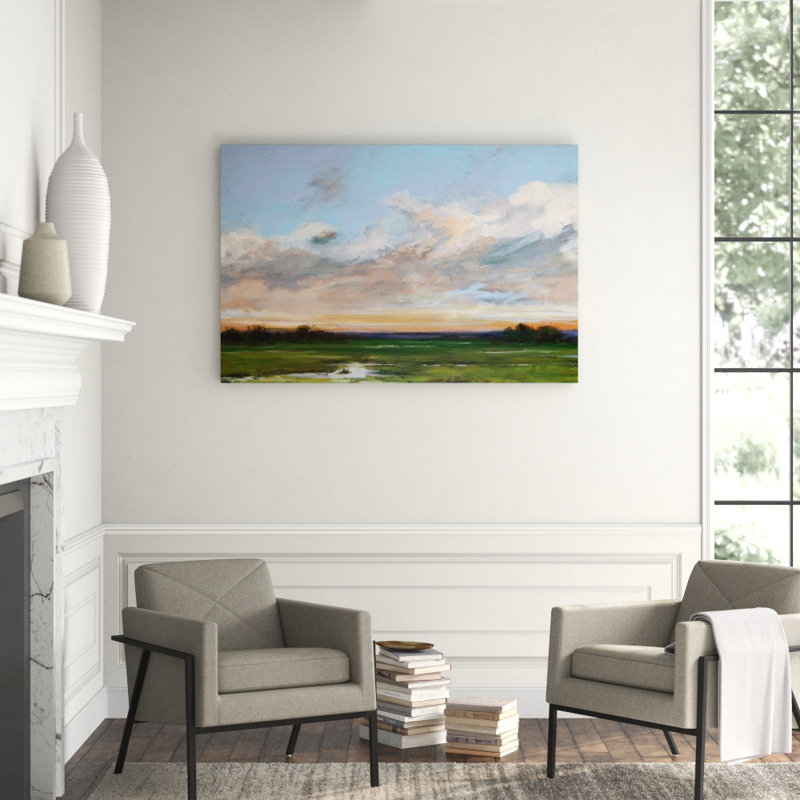 Solace I - Artist Enhanced Canvas Print, Black Framed Canvas, 40" H x 60" W x 1.75" D