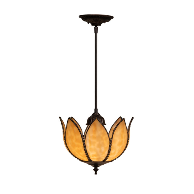 Luminaire suspendu en bronze d'acajou à 1 lumière Aubriella