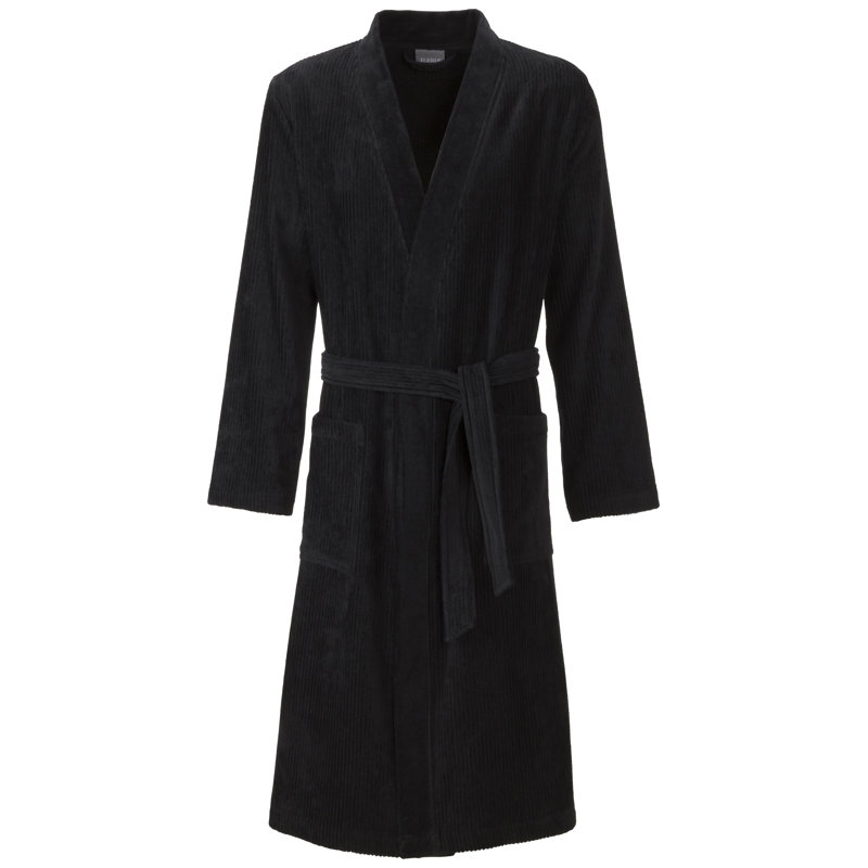 Bathrobe, Black, Small (S)