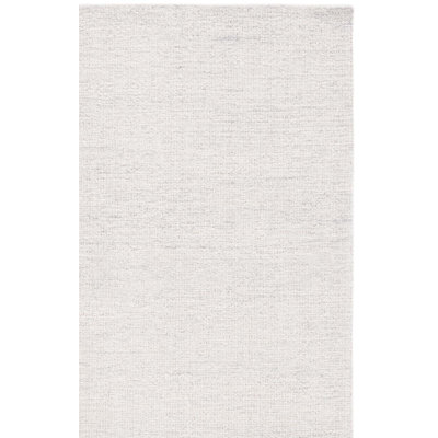 Tapis en coton touffeté à la main Duchesne en gris / gris clair / ivoire