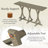 Farmhouse Entryway Table with Rubber Wood Slender Curved Legs-880985786