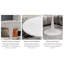 Table basse de 27,6 pouces à plateau rond en marbre veiné de style Mid-Century moderne, idéale pour les petits espaces et divers espaces (table seulement)-130482098