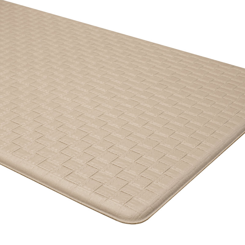 Tapis tissé gaufré anti-fatigue, Brun clair, Rectangle 1 pi 6 po x 2 pi 6 po