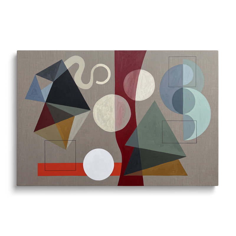 Impression sur toile d'un collage de formes géométriques Bauhaus - 20 x 30 pouces, H 20 po x l 30 po