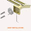 Porte-serviettes double en acier inoxydable robuste 16 pouces pour salle de bain SUS304-114376393
