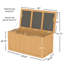 Boîte de rangement en bois massif 67 gallons-122285290