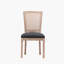 Chaise de salle à manger style français à structure carrée et dossier en bois massif, ensemble de 2-812868026