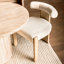 Gwyneth Rubberwood Upholstered Dining Chair, Cream-697110322-697110323