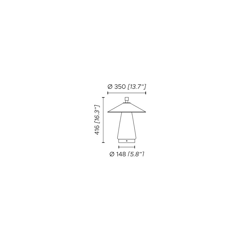Asia Ta Bedside Lamp, 16.3" H x 13.7" W x 13.7" D