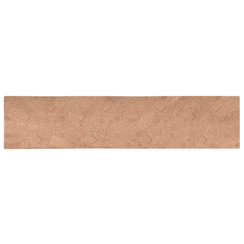 Chemin de table géométrique avicia, 72 po x 16 po, Orange, 100 % coton